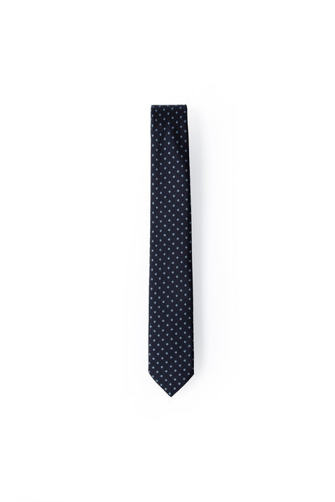 Dark Navy Patterned Tie