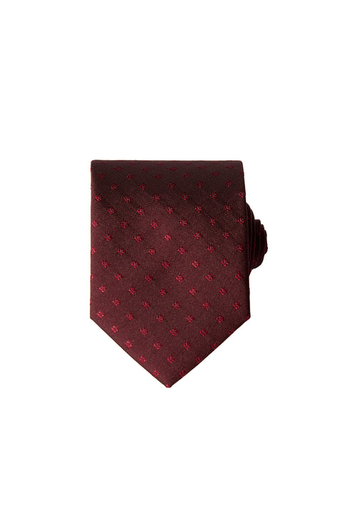 Dark Burgundy Patterned Tie