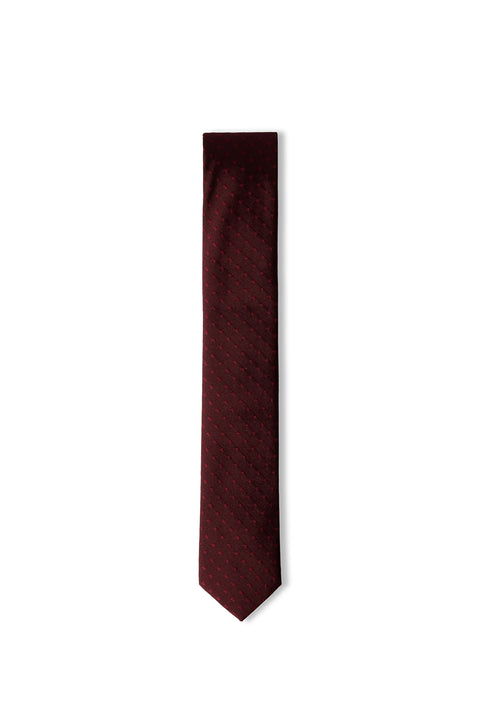 Dark Burgundy Patterned Tie