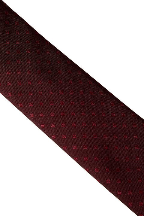 Dark Burgundy Patterned Tie