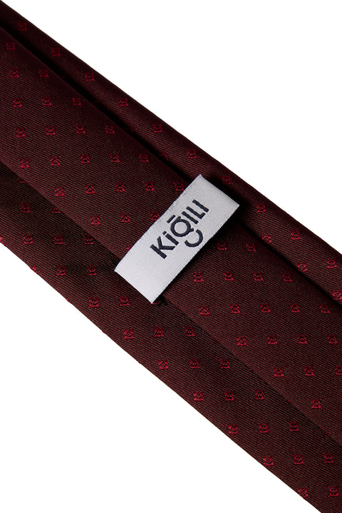 Dark Burgundy Patterned Tie