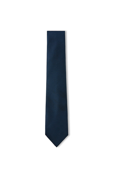 Medium Navy Blue Patterned Tie (75)