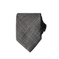 Medium Smoke Patterned Linen-Look Tie