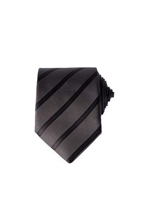 Dark Gray Patterned Tie