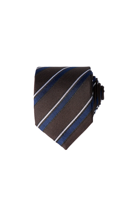 Medium Khaki Patterned Tie