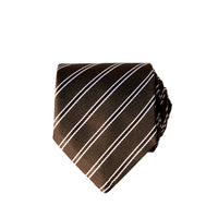 Dark Brown Striped Tie