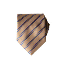 Dark Beige Striped Tie