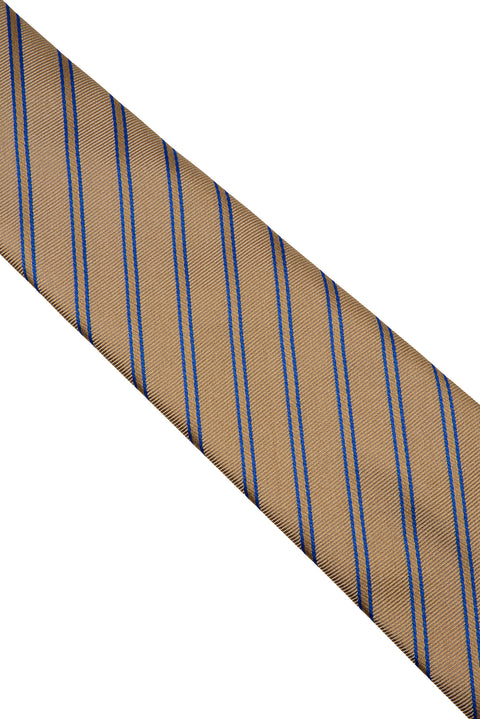 Dark Beige Striped Tie
