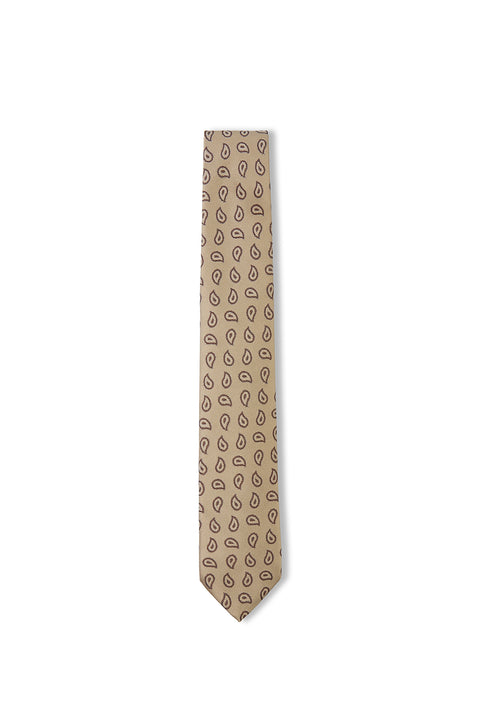 Cream Paisley Tie