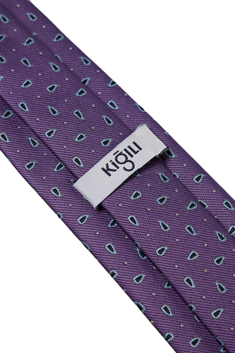 Medium Purple Shawl Scarf Patterned Tie