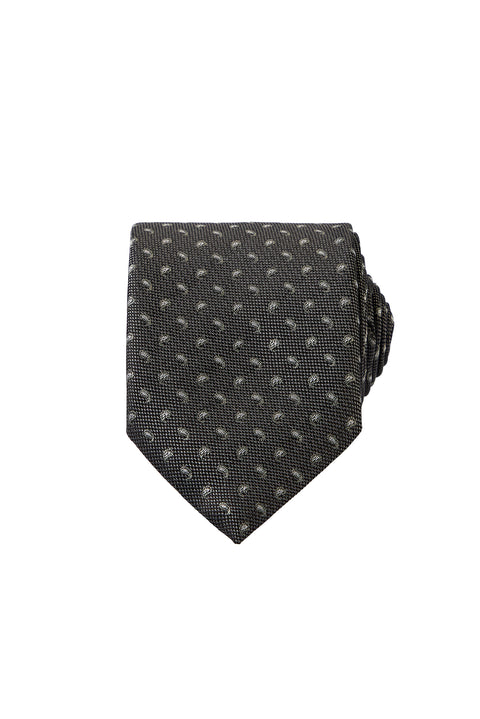 Medium Gray Paisley Tie (7.5 cm)