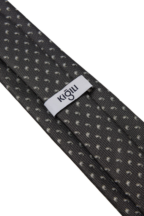 Medium Gray Paisley Tie (7.5 cm)