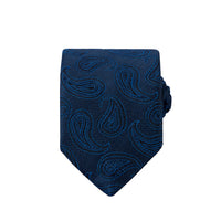 Navy Shawl Pattern Tie (7.5 cm)