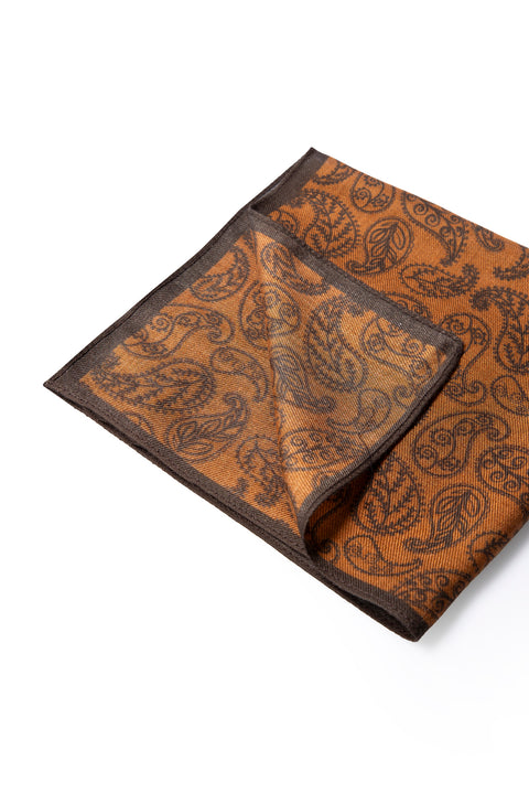 Saffron Shawl Patterned Modal Handkerchief
