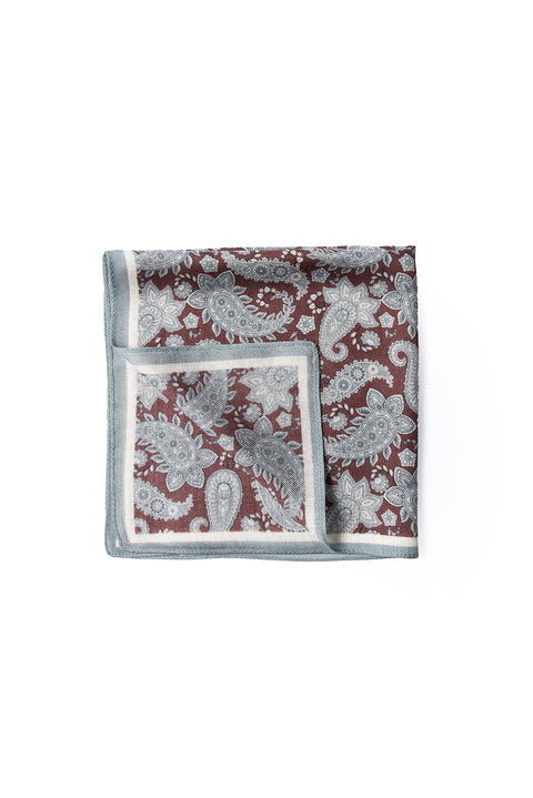 Dark Blue Paisley Modal Handkerchief