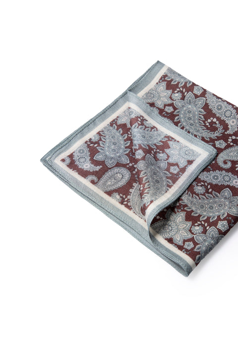 Dark Blue Paisley Modal Handkerchief