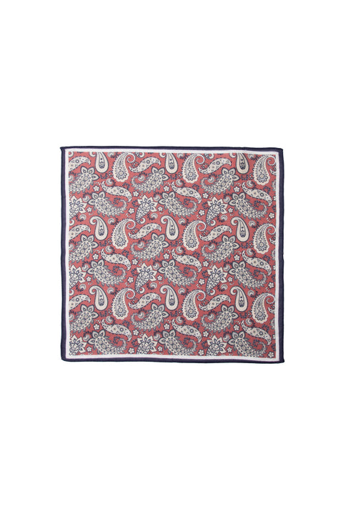 Dark Red Paisley Modal Handkerchief