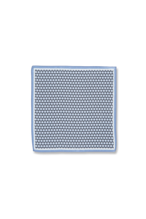 Sky Blue Patterned Handkerchief (33*33)