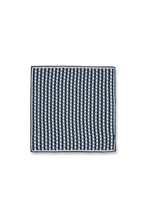Dark Navy Patterned Handkerchief (33*33)