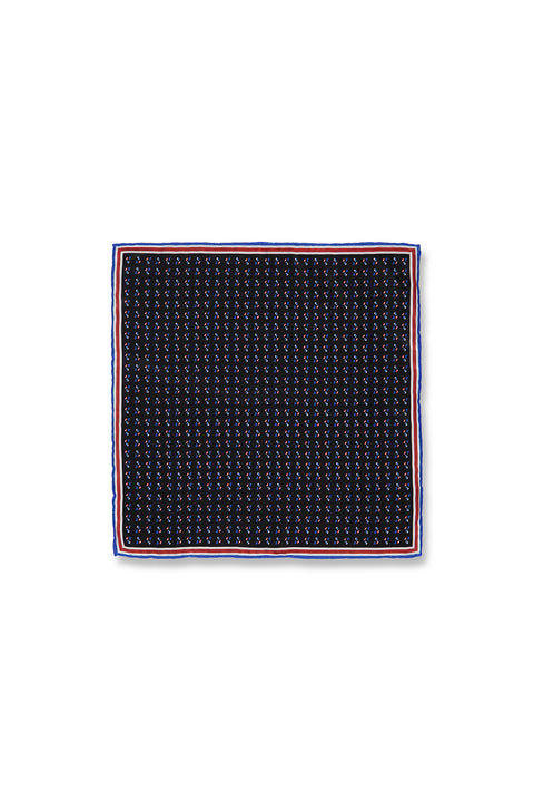 Saks Blue Patterned Handkerchief (33*33)