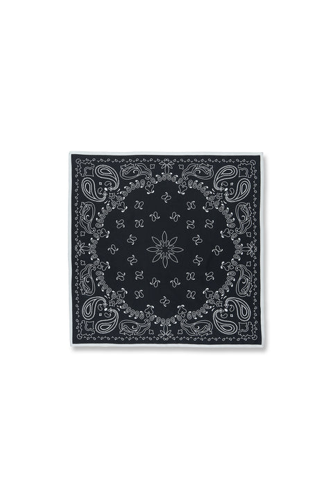 Black Patterned 100% Cotton Scarf
