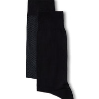 Mid Smoke Double Cotton Lycra Flexible Patterned Thin Socks Set