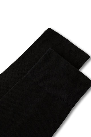  Siyah 2'li İnce Pamuklu Desenli Çorap Seti