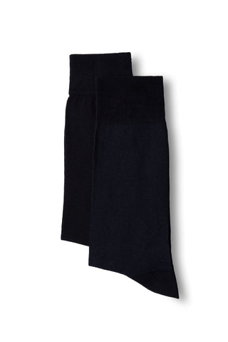  Koyu Lacivert 2'li Pamuklu Likralı Esnek Desenli İnce Çorap Seti