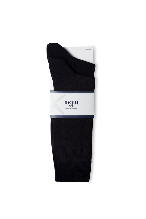 Dark Brown 2-Pack Cotton Lycra Flexible Patterned Thin Sock Set