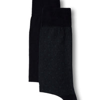 Petroleum Green 2-Pack Cotton Lycra Flexible Patterned Thin Sock Set