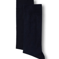 Dark Navy 2-Pack Cotton Lycra Flexible Patterned Thin Sock Set