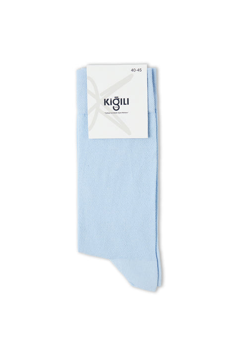 Aviator Blue Single Patterned Socks
