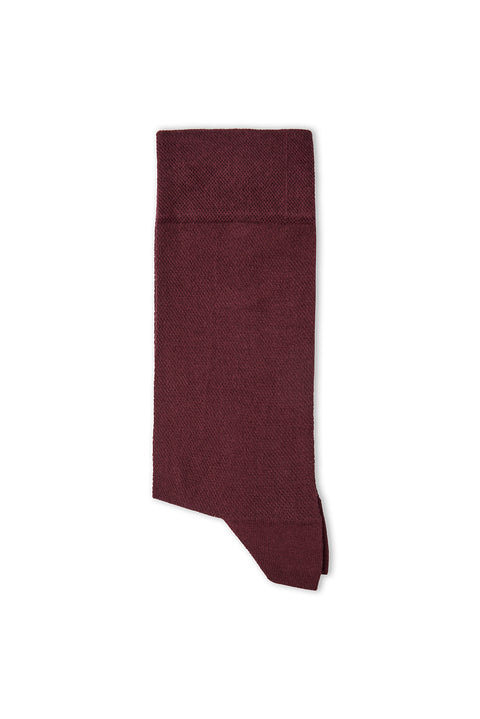 Dark Burgundy Single Patterned Socks