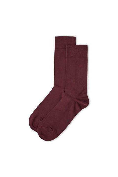 Dark Burgundy Single Patterned Socks