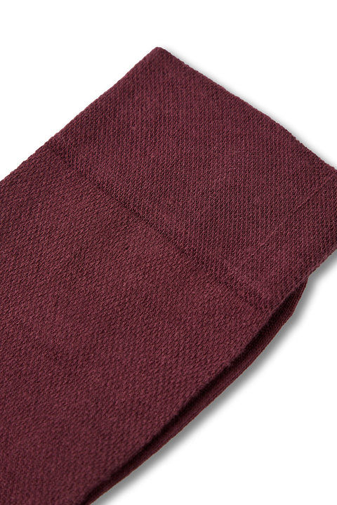 Dark Burgundy Single Patterned Socks