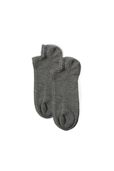 Medium Grey Melange 2-Pack Ankle Socks