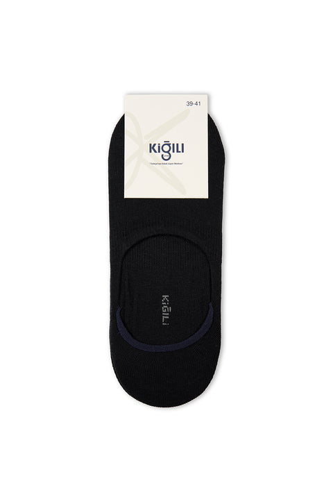 Koyu Lacivert 2'li Pamuklu Likralı Esnek Loafer Çorap Seti