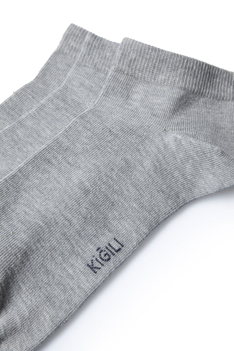 Medium Grey 3-Pack Cotton Stretch Sport Socks Set