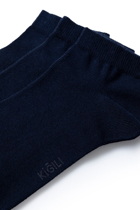 Dark Navy 3-Pack Cotton Stretch Sport Sock Set