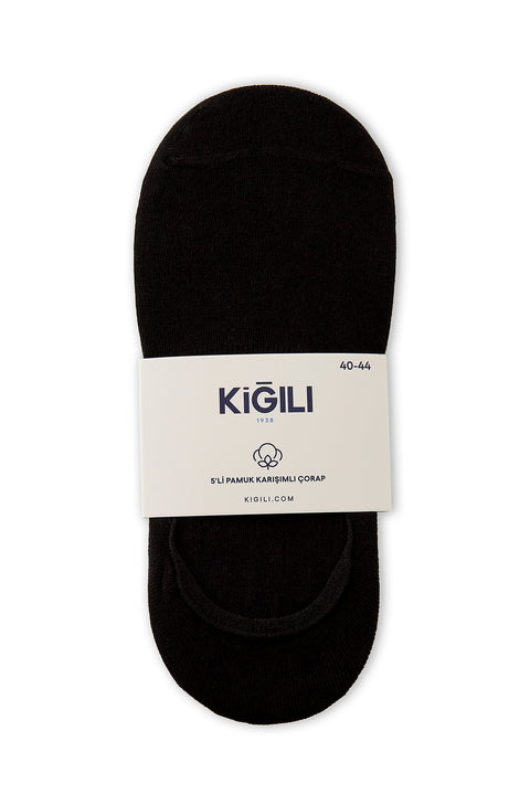 Çok Renkli 5'li Pamuklu Esnek Loafer Çorap Seti