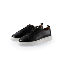 Siyah Floater Deri Sneaker Ayakkabı