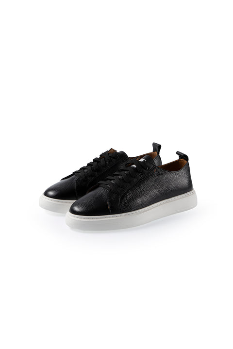 Siyah Floater Deri Sneaker Ayakkabı