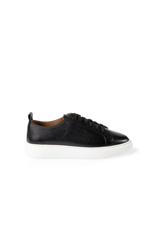  Siyah Floater Deri Sneaker Ayakkabı