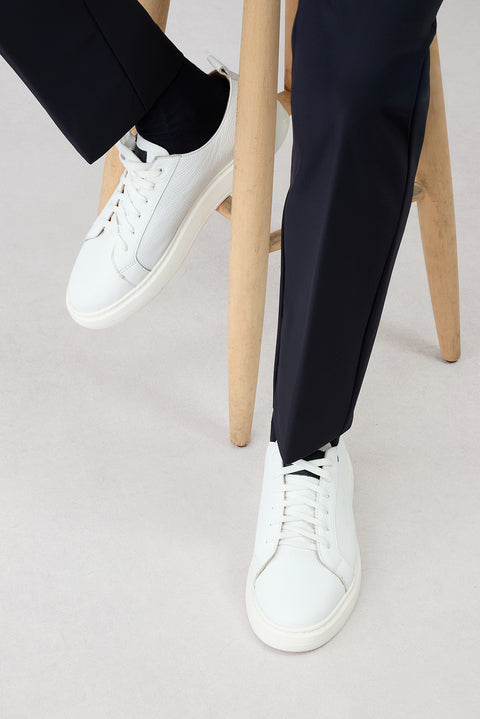 Beyaz Floater Deri Sneaker Ayakkabı