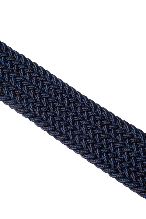 Dark Navy Blue Sporty Lycra Elastic Knit Belt in Gift Box