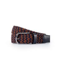 Dark Navy Blue Gift Boxed Sporty Patterned Lycra Elastic Knit Belt