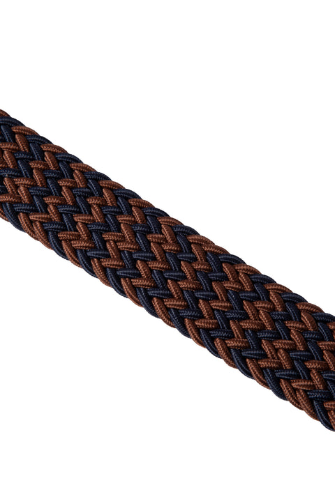 Dark Navy Blue Gift Boxed Sporty Patterned Lycra Elastic Knit Belt
