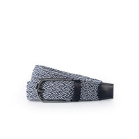 Navy Blue Gift Boxed Sporty Patterned Lycra Elastic Knit Belt