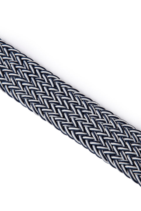 Navy Blue Gift Boxed Sporty Patterned Lycra Elastic Knit Belt
