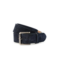 Dark Navy Genuine Leather Plain Sport Suede Belt